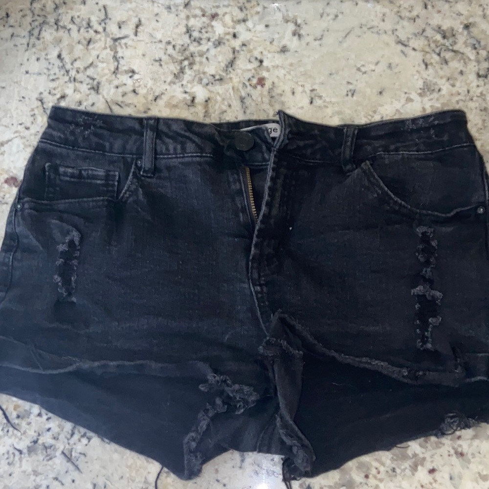 Black Jean shorts